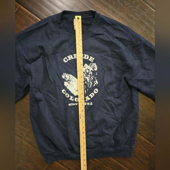 Creede Colorado Navy Mens Pullover Sweater Medium - Picture 4 of 8